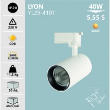 40W BEYAZ KASA RAY SPOT BEYAZ - LYON